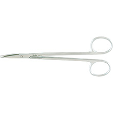 MILTEX REYNOLDS Dissecting Scissors, 6" (155mm), curved, tenotomy type dissecting tips, one serrated blade. MFID: 5-174