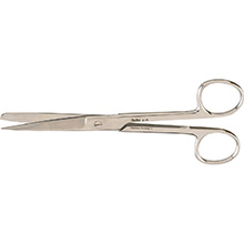 MILTEX Standard Pattern Operating Scissors, straight, 6-1/2" (165mm), Standard Pattern, sharp-blunt points. MFID: 5-18