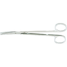 MILTEX Standard Pattern METZENBAUM Scissors, 7" (178mm), curved, blunt points. MFID: 5-182