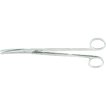 MILTEX Standard Pattern METZENBAUM Scissors, 8" (206mm), Curved, Blund Points. MFID: 5-184