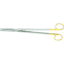 MILTEX Standard Pattern METZENBAUM Scissors, 9-1/4" (232mm), straight, blunt points, Tungsten Carbide. MFID: 5-186TC