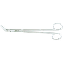 MILTEX POTTS-SMITH Scissors, 7-1/4" (18mm), angled on side 60 degrees, 14.5mm blades. MFID: 5-248