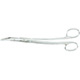 MILTEX DEAN Dissecting Scissors, 6-3/4" (170mm), Angled On Flat, One Serrated Blade. MFID: 5-264