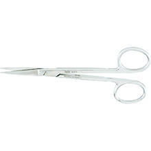 MILTEX WAGNER Plastic Surgery Scissors, 4-3/4" (12.1 cm), straight, sharp-sharp points, serrated blade. MFID: 5-271