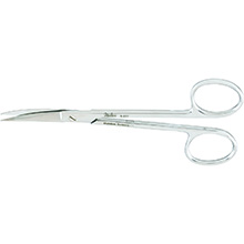 MILTEX WAGNER Plastic Surgery Scissors, 4-3/4" (12.1 cm),curved, sharp-sharp points, serrated blade. MFID: 5-277