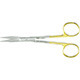 MILTEX GOLDMAN-FOX Wound Scissors 5" (128.5mm), Tungsten Carbide, curved tips, one serrated blade. MFID: 5-320TC