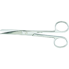 MILTEX Standard Pattern Operating Scissors, curved, 5-1/2" (14cm), sharp-blunt points. MFID: 5-46