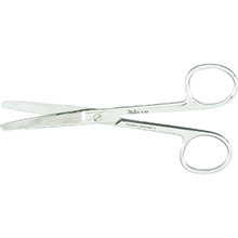 MILTEX Standard Pattern Operating Scissors, curved, 4-1/2" (11.4cm) blunt-blunt points. MFID: 5-52