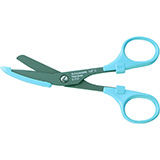 MILTEX Nurse's Bandage Scissors fluoride coated, Blue, 5-5/8" (143mm). MFID: 5-702