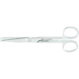 MILTEX Standard Pattern Serratex Operating Scissors, straight, 5-1/2", one serrated edge, sharp-blunt points. MFID: 5-72