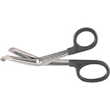 MILTEX Bandage & Utility Scissors, 6-1/2" (165mm), Serrated Blade, Black Handle. MFID: 5-998