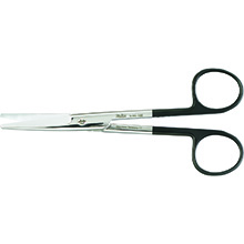 MILTEX MAYO Scissors, 5-3/4" (145mm), SuperCut, curved, one serrated blade. MFID: 5-SC-122