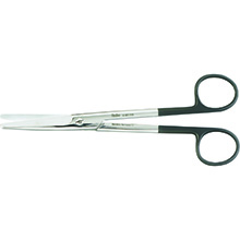 MILTEX MAYO Scissors, 6-3/4" (172mm), Curved, one serrated blade. MFID: 5-SC-126