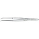 MILTEX Dressing Forceps, 5" (127mm), Curved, Serrated, Narrow Tips. MFID: 6-100