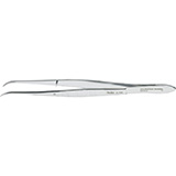 MILTEX Dressing Forceps, 5" (127mm), Curved, Serrated, Narrow Tips. MFID: 6-100