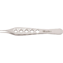 MILTEX ADSON Tissue Forceps, 4-3/4" (119.5mm), 1 x 2 teeth, lightweight fenestrated handles. MFID: 6-120XL