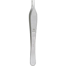 MILTEX ADSON Tissue Forceps 4-3/4" (120mm), delicate, cross serrated tips, 1 x 2 teeth. MFID: 6-121