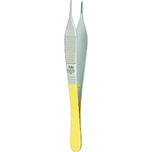 MILTEX ADSON Tissue Forceps, 4-3/4" (121mm), Tungsten Carbide, 1 x 2 Teeth, Tying Platform. MFID: 6-123TC