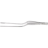 MILTEX CUSHING Dressing Forceps, 7-1/4" (183mm), Bayonet, Serrated, Scraper End. MFID: 6-190