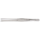 MILTEX MAYO RUSSIAN Tissue Forceps, 9" (228mm), fenestrated jaws, slotted grooved handles. MFID: 6-210