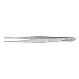 MILTEX Dressing Forceps, delicate pattern fluted handles, 6" (152mm), serrated tips. MFID: 6-30