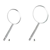 MILTEX Magnifying (Concave) Mirror, Size 4, Simple Stem, 1 dozen. MFID: 67-676/4