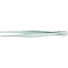 MILTEX Tissue Forceps 1 X 2 teeth, delicate pattern fluted handles, 6" (15.2 cm). MFID: 6-96