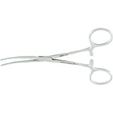 MILTEX BAINBRIDGE Forceps, 6" (15.2 cm), curved, longitudinal serrations, cross tip serrations. MFID: 7-232