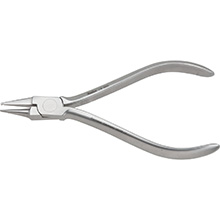 MILTEX Light Wire Bird Beak Pliers with Groove, Length= 5" (127 mm). MFID: 74-305