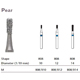 MILTEX Diamond Bur, Pear (808), Diameter= 12, Medium Grit, Blue Band. MFID: 808/012