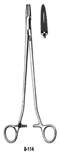 MILTEX SAROT Needle Holder, 10-1/2" (26.7 cm), serrated jaws, 2600 teeth PSI. MFID: 8-114