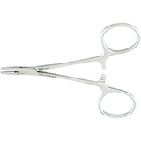 MILTEX CONVERSE Needle Holder, 4-3/8" (111mm), longitudinal serrations, large finger rings. MFID: 8-20