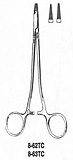 MILTEX COOLEY Micro Needle Holder, 6-3/4" (170mm), serrated jaws, 4000 teeth per square inch, tungsten carbide. MFID: 8-63TC