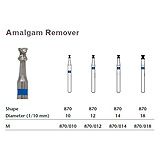 MILTEX Diamond Bur, Friction Grip, Diamond Bur, Diabolo, Amalgam Remover, 1.90mm (018), Medium Grit. MFID: 870/018