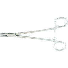 MILTEX METZENBAUM Needle Holder, 7-1/4" (185mm), Straight, Fenestrated Jaws. MFID: 8-74