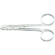 MILTEX Wire Cutting Scissors, 4-3/4" (119mm), curved, one serrated blade. MFID: 9-122