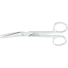MILTEX NEW'S Suture Scissors, 5-1/2", angled on flat. MFID: 9-98