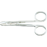MILTEX Wire Cutting Scissors, 4-3/4" (120mm), Curved, Smooth Blades. MFID: 9D-123