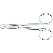 MILTEX Wire Cutting Scissors, 4-3/4" (120mm), Curved, Smooth Blades. MFID: 9D-123