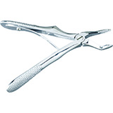 MILTEX Veterinary Extracting Forceps: Upper Molars, Universal, Mini, 4 1/4". MFID: DEFA