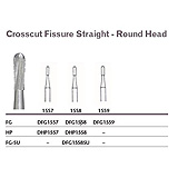 MILTEX Tungsten Carbide Bur, Crosscut Fissure Straight - Round Head, Friction Grip. MFID: DFG1559