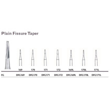 MILTEX Tungsten Carbide Bur, Plain Fissure Taper, Friction Grip (10/pk). MFID: DFG169L