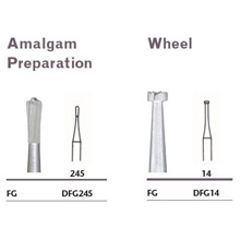 MILTEX Tungsten Carbide Bur, Amalgam Preparation, Friction Grip (10/pk). MFID: DFG245
