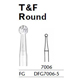 MILTEX Trimming & Finishing Bur, Round, 7006, Friction Grip, 19 mm long. MFID: DFG7006-5