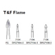 MILTEX Trimming & Finishing Bur, Flame, 7104, Friction Grip, 19 mm long. MFID: DFG7104-5