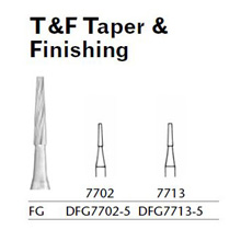 MILTEX Trimming & Finishing Bur, Taper & Finishing, 7702, Friction Grip, 19 mm long. MFID: DFG7702-5