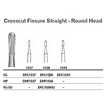 MILTEX Tungsten Carbide Bur, Crosscut Fissure Straight - Round Head, Hand Piece, 1557. MFID: DHP1557