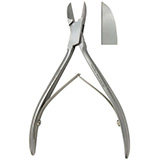 MeisterHand Nail Nipper, 5" (128mm), straight jaws, double spring, stainess. MFID: MH40-226-SS