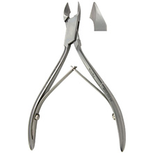 MeisterHand Tissue & Cuticle Nipper, 4-1/2" (114mm), convex jaws 8.3mm, stainless. MFID: MH40-250-SS