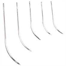 MILTEX Regular Surgeon's Needle, Size 6, Half Curved Cutting Edge, 12/pack. MFID: MS141-6